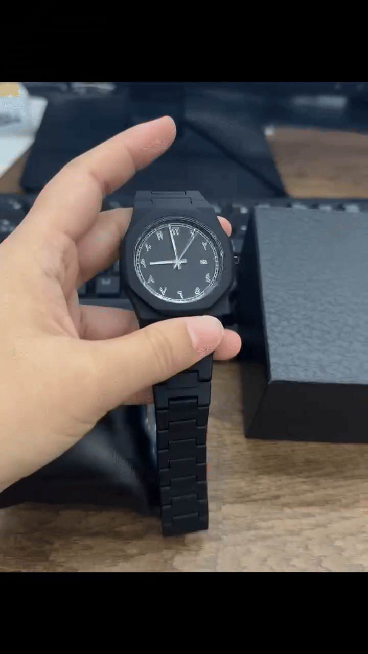 Black Aura Arabic Watch