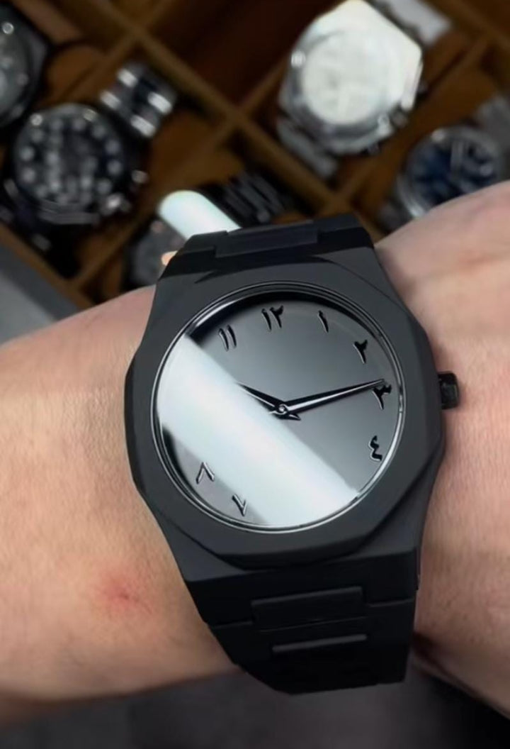 Black Aura Arabic Watch